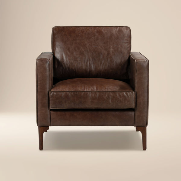 Leather Lounge Chair | Chocolate Brown