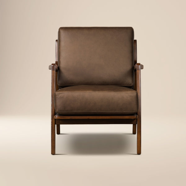 Leather Lounge Chair | Cocoa Brown