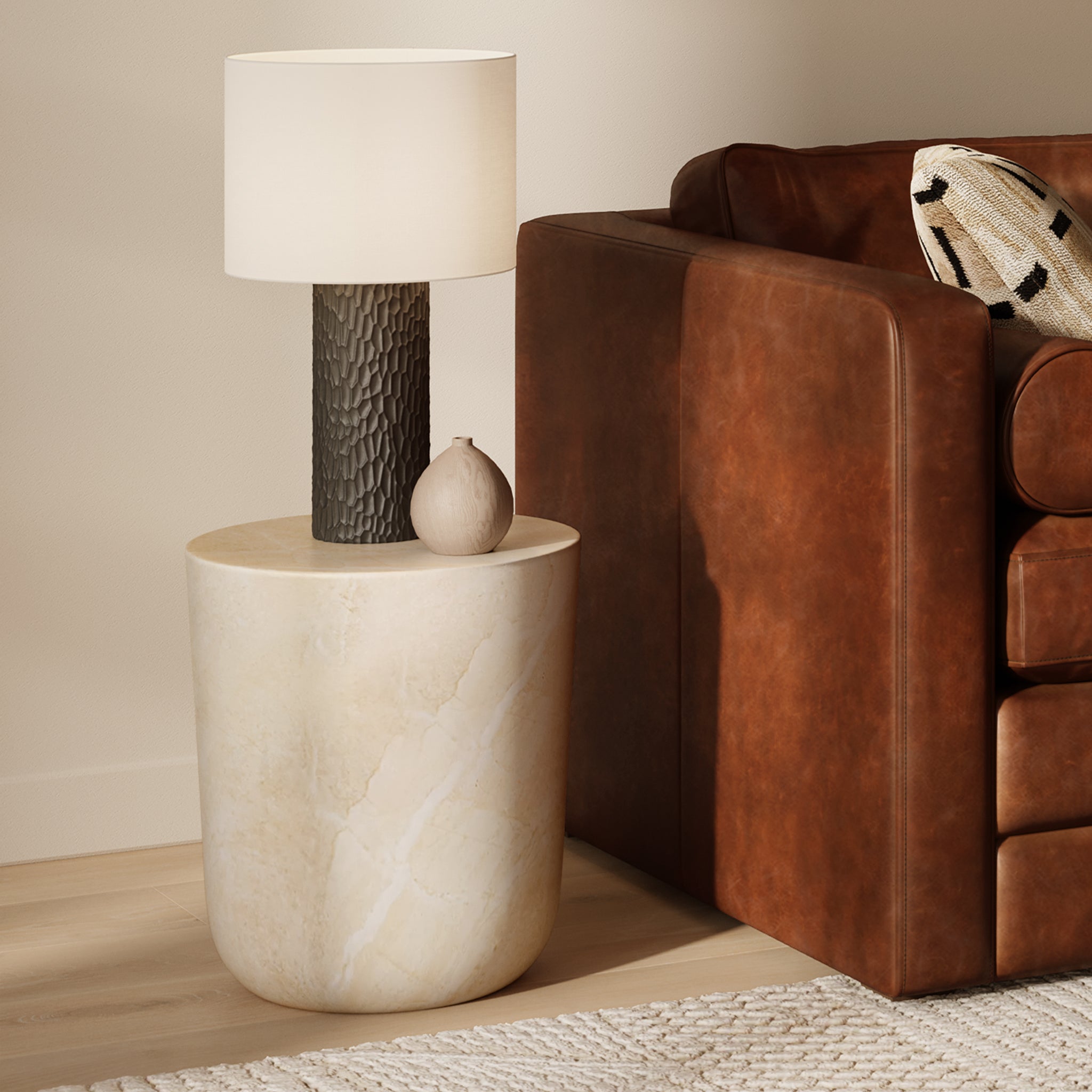 Dorset Side Table | Sandstone White