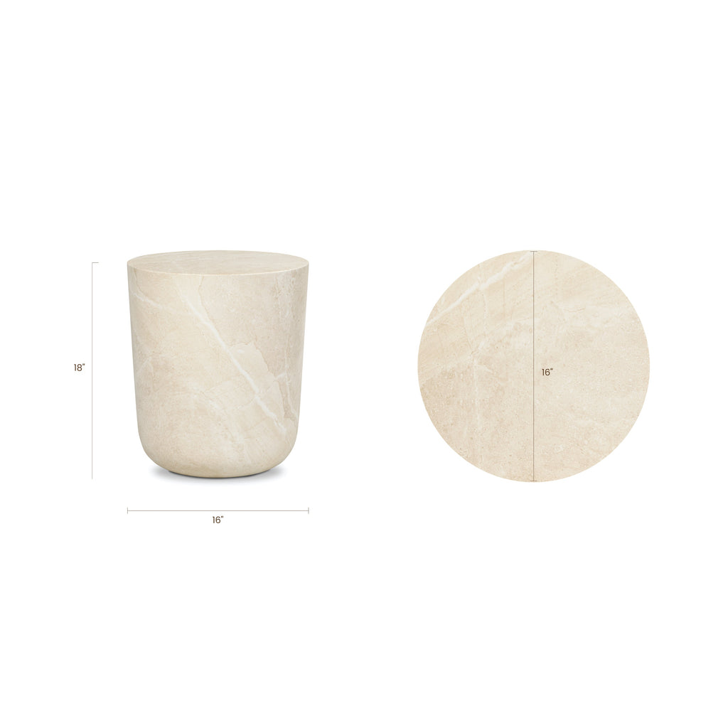 Dorset Side Table | Sandstone White
