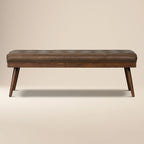 Leather Bench | Cocoa Brown