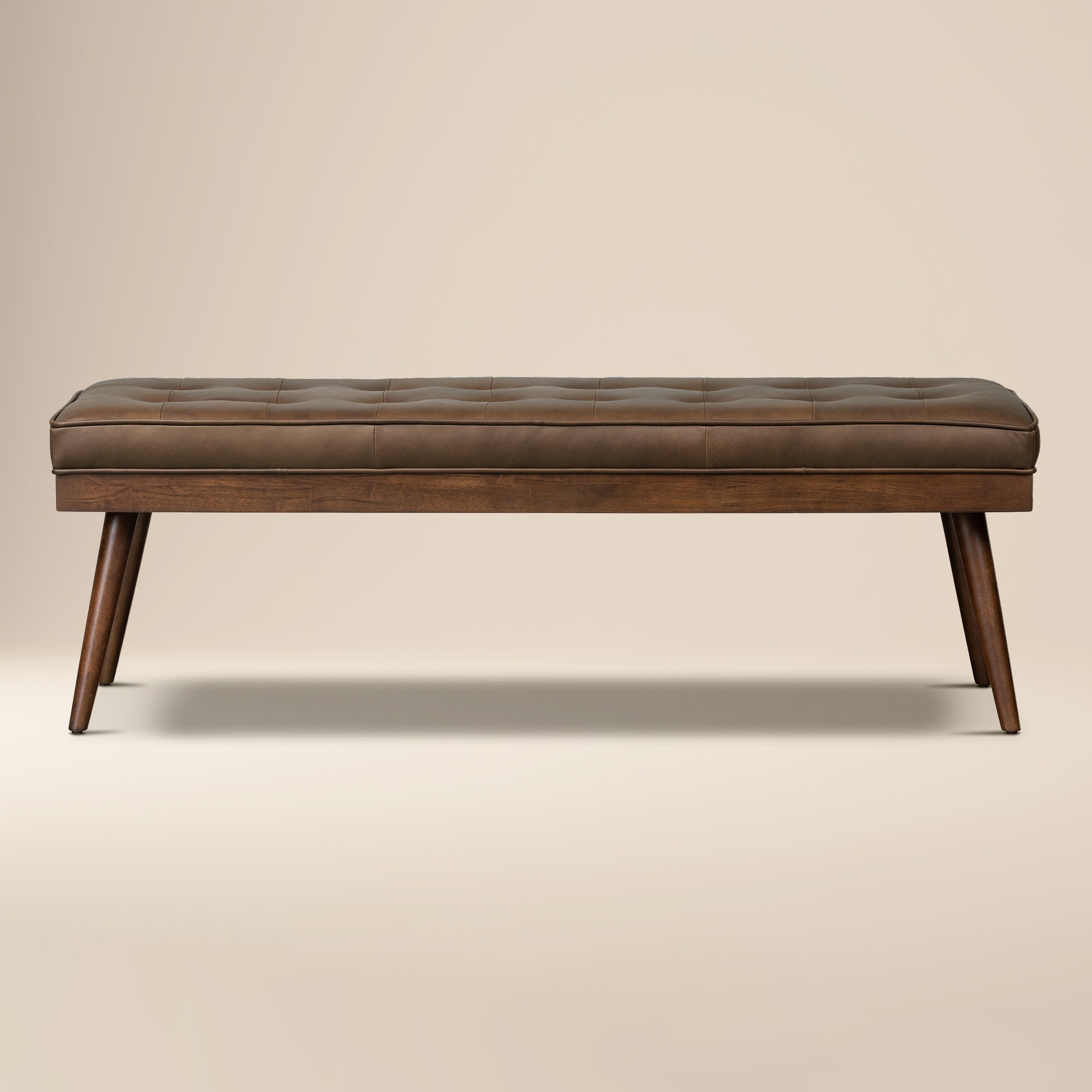 Leather Bench | Cocoa Brown