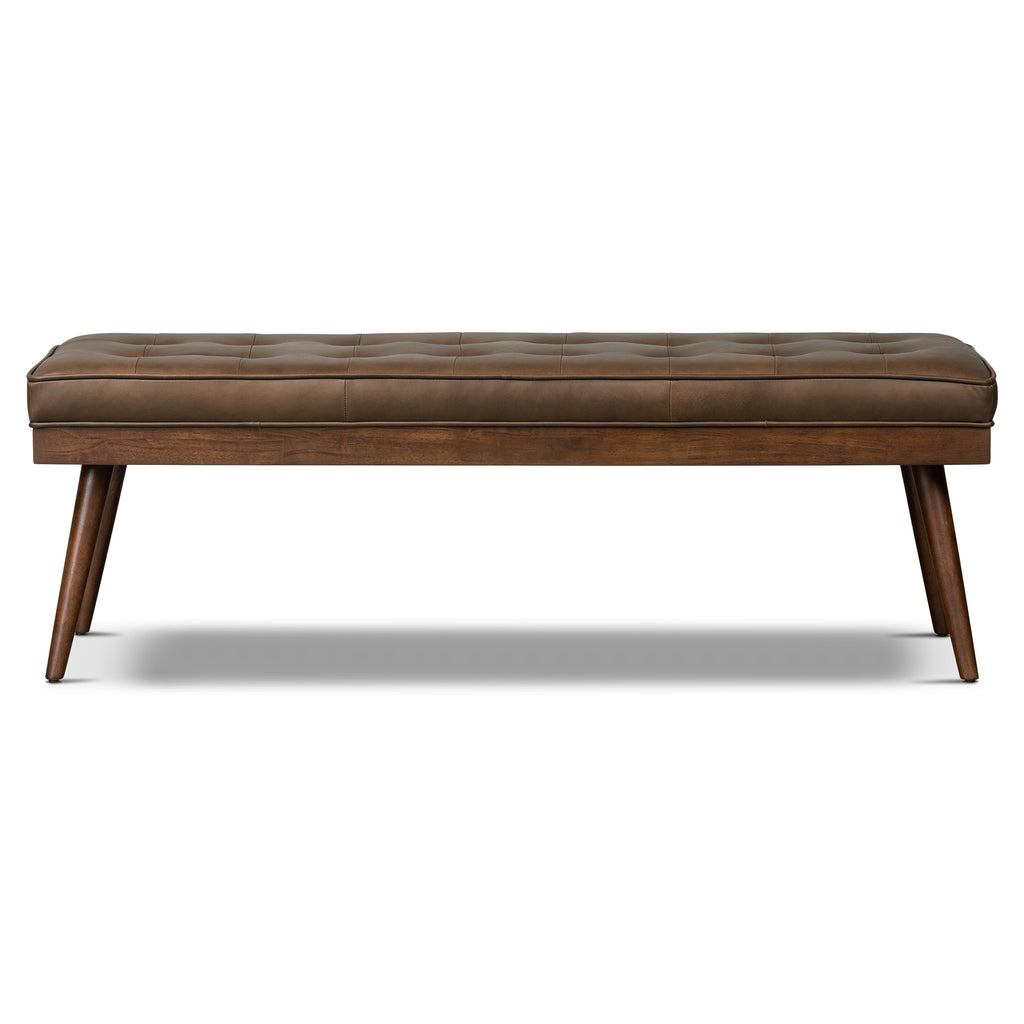 Leather Bench | Cocoa Brown