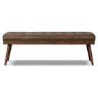 Leather Bench | Cocoa Brown