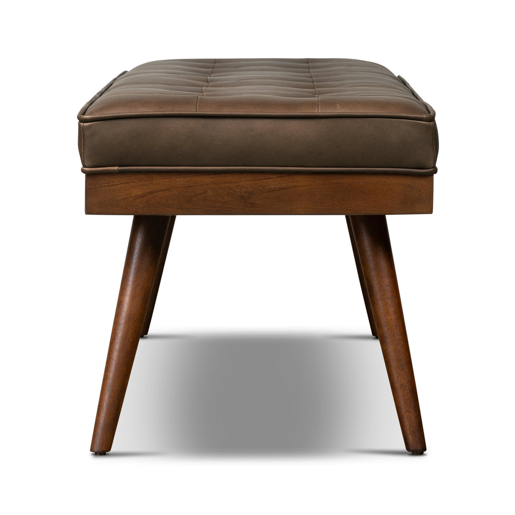 Leather Bench | Cocoa Brown
