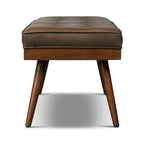 Leather Bench | Cocoa Brown
