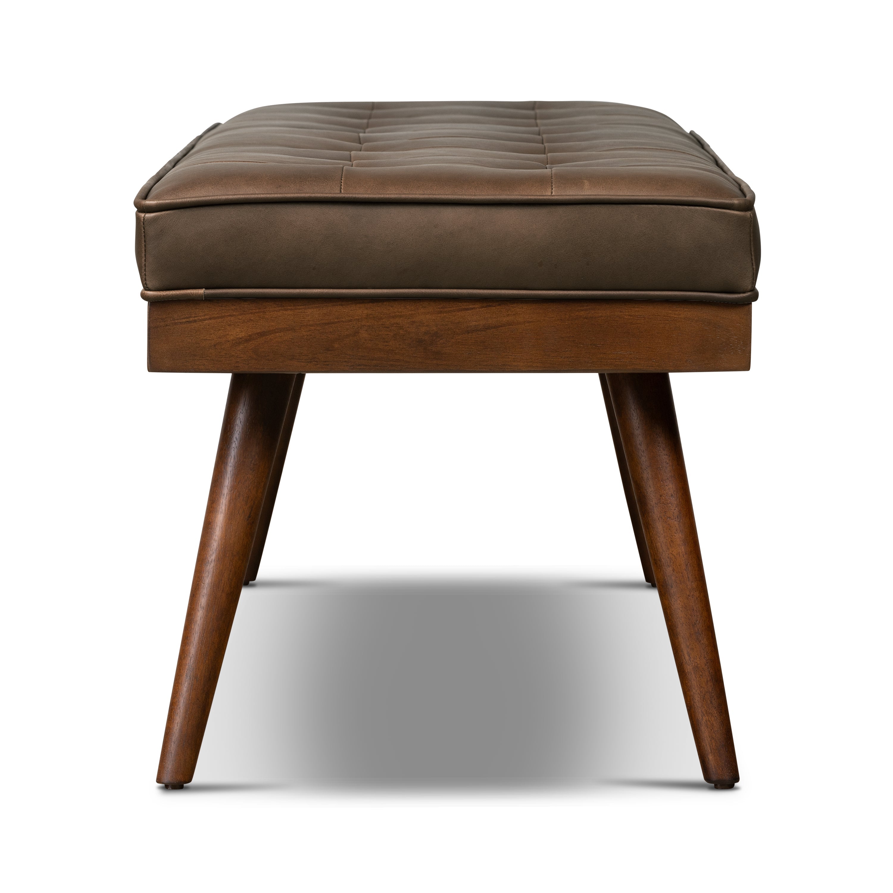 Leather Bench | Cocoa Brown