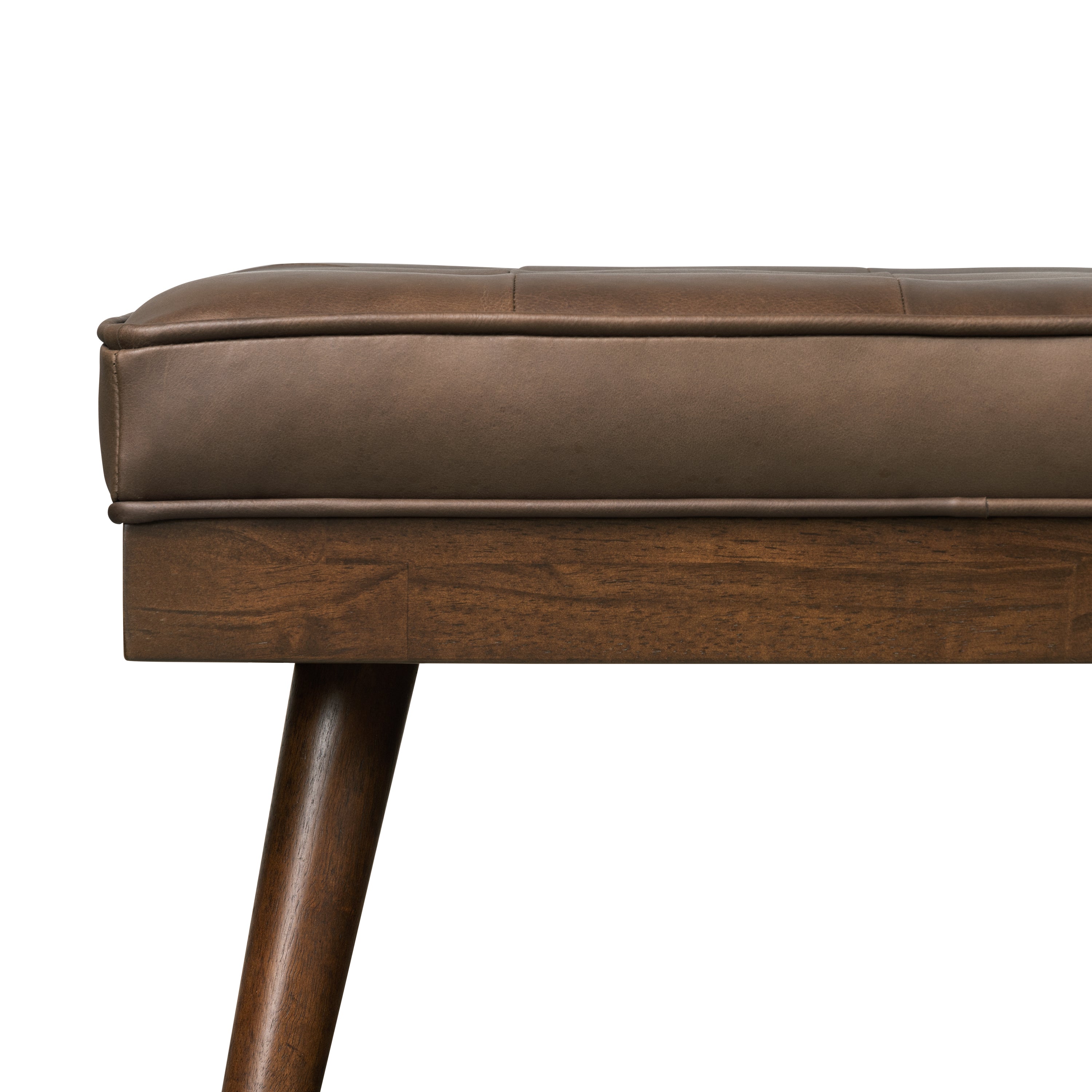 Leather Bench | Cocoa Brown