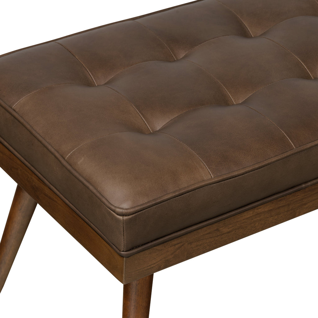 Leather Bench | Cocoa Brown