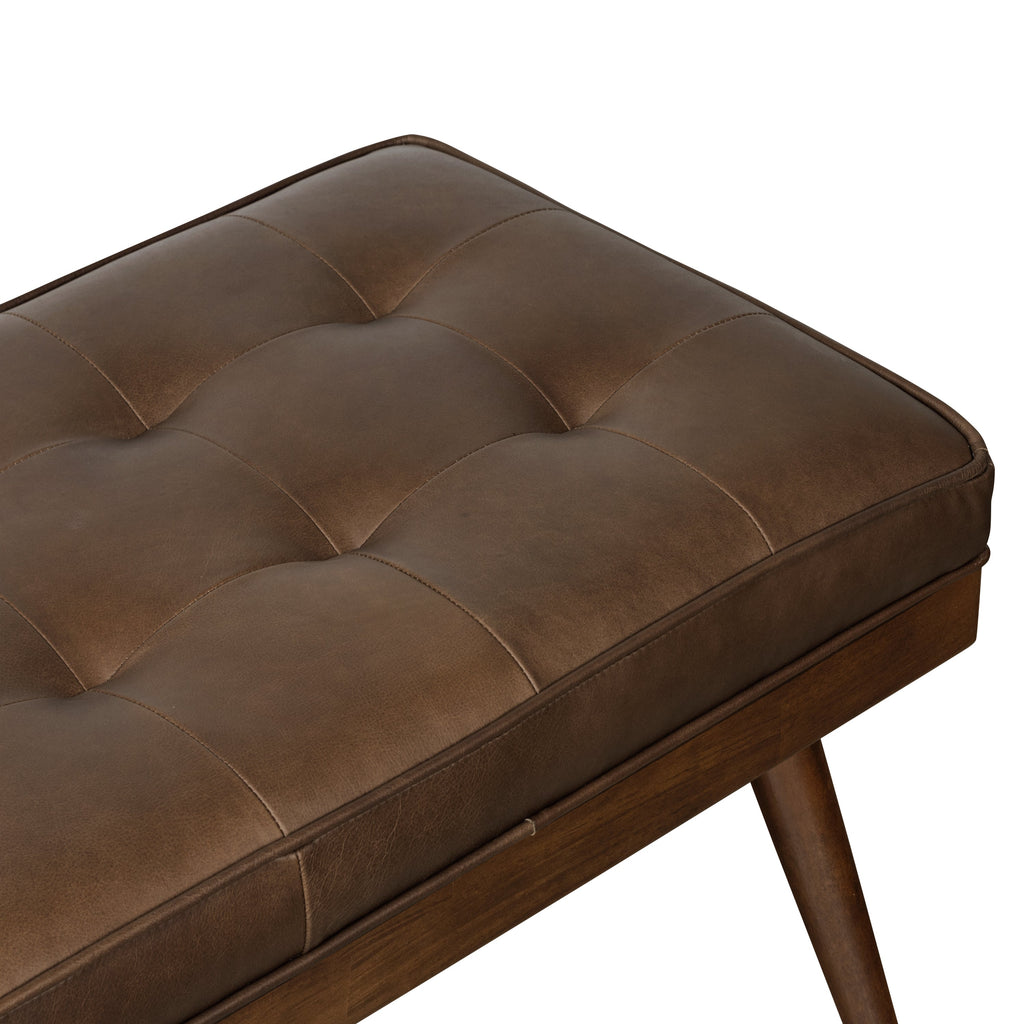 Leather Bench | Cocoa Brown