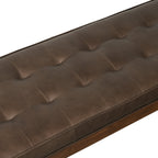 Leather Bench | Cocoa Brown