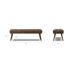Leather Bench | Cocoa Brown