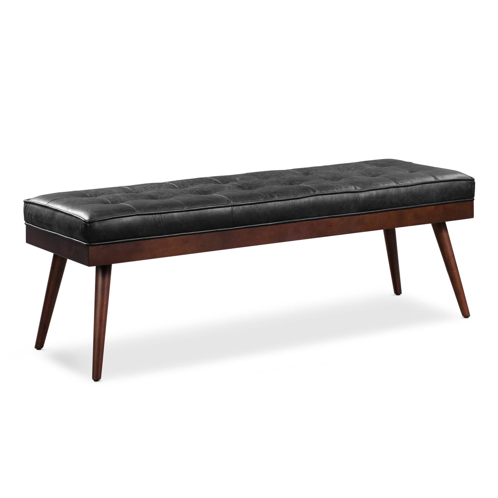 Leather Bench | Onyx Black