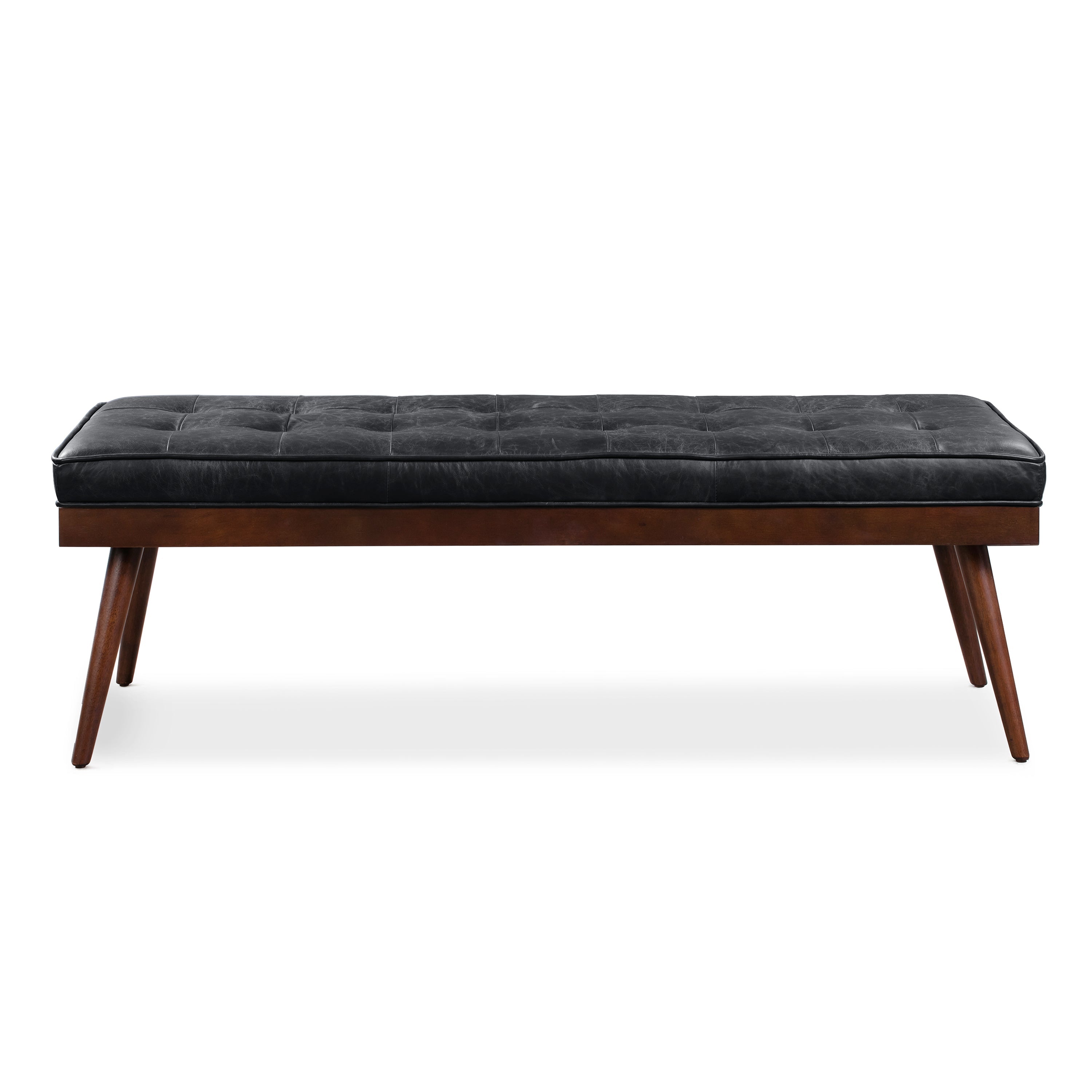 Leather Bench | Onyx Black