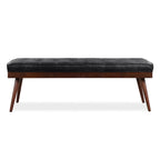 Leather Bench | Onyx Black