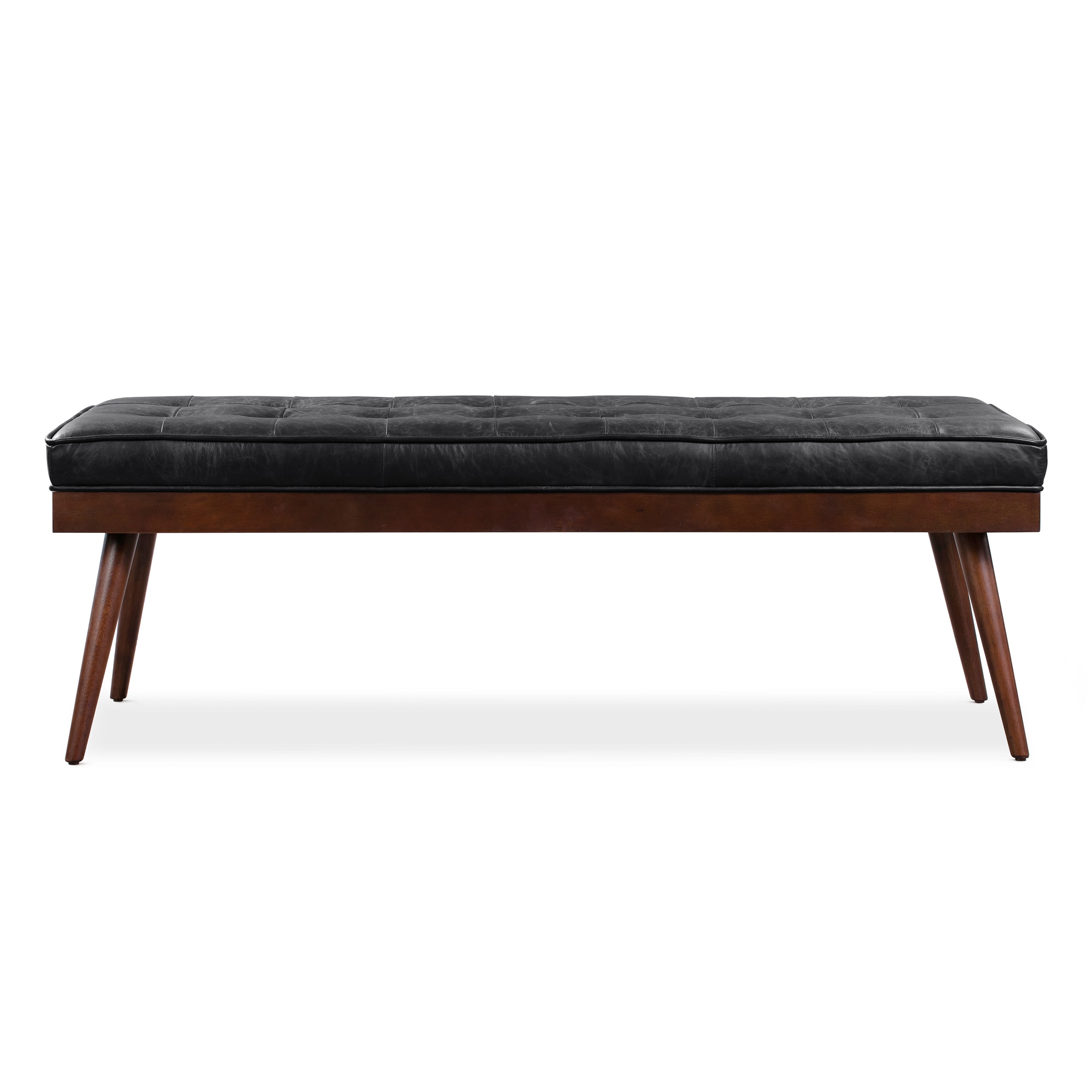 Leather Bench | Onyx Black