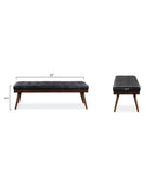 Leather Bench | Onyx Black
