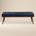 Leather Bench | Midnight Blue