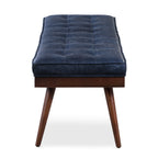 Leather Bench | Midnight Blue