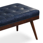 Leather Bench | Midnight Blue
