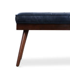 Leather Bench | Midnight Blue