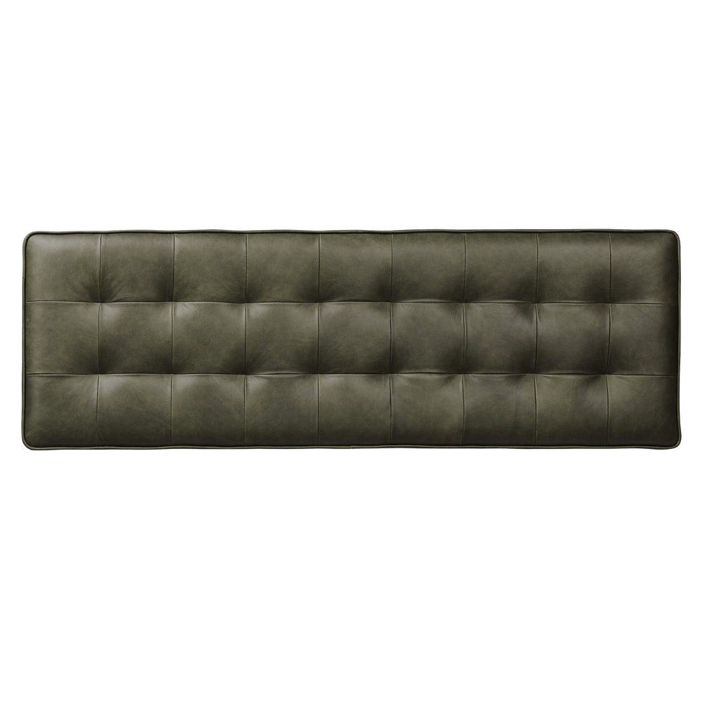 Leather Bench | Olivine Green