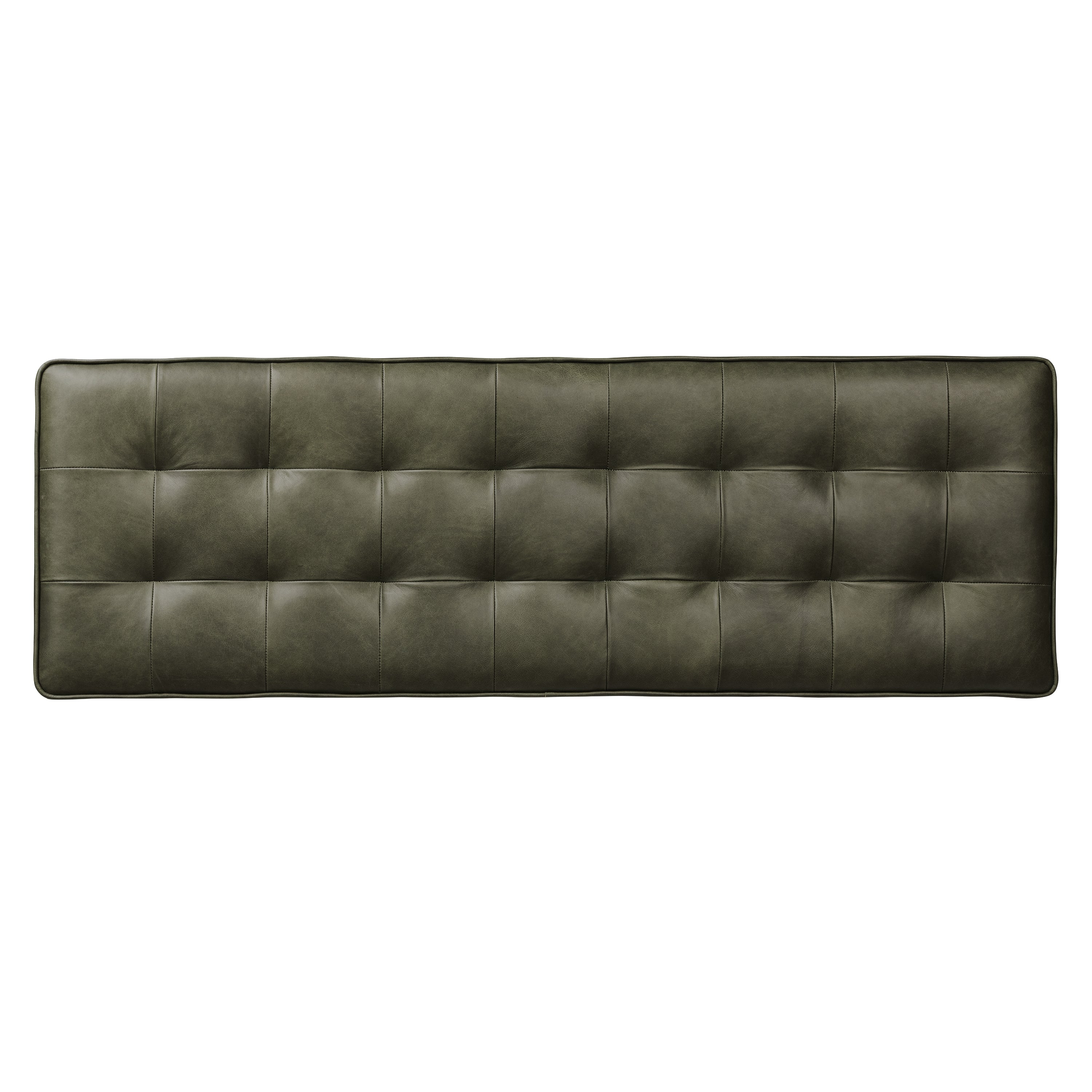 Leather Bench | Olivine Green