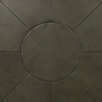 Leather Ottoman | Olivine Green