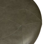 Leather Ottoman | Olivine Green