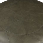 Leather Ottoman | Olivine Green