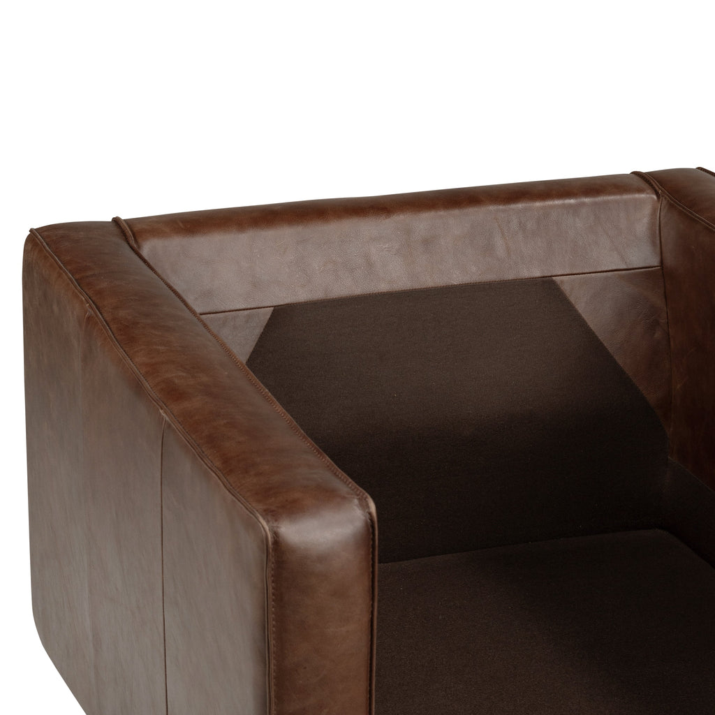 Leather Lounge Chair | Chocolate Brown