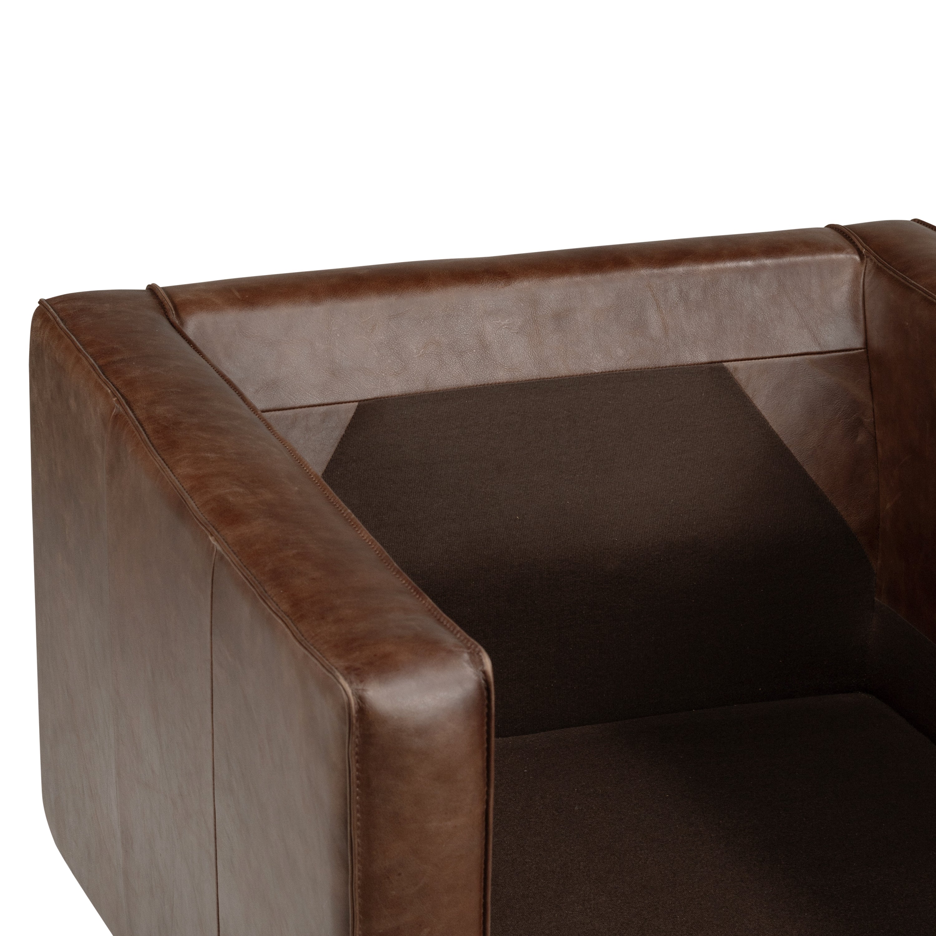 Leather Lounge Chair | Chocolate Brown