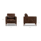 Leather Lounge Chair | Chocolate Brown