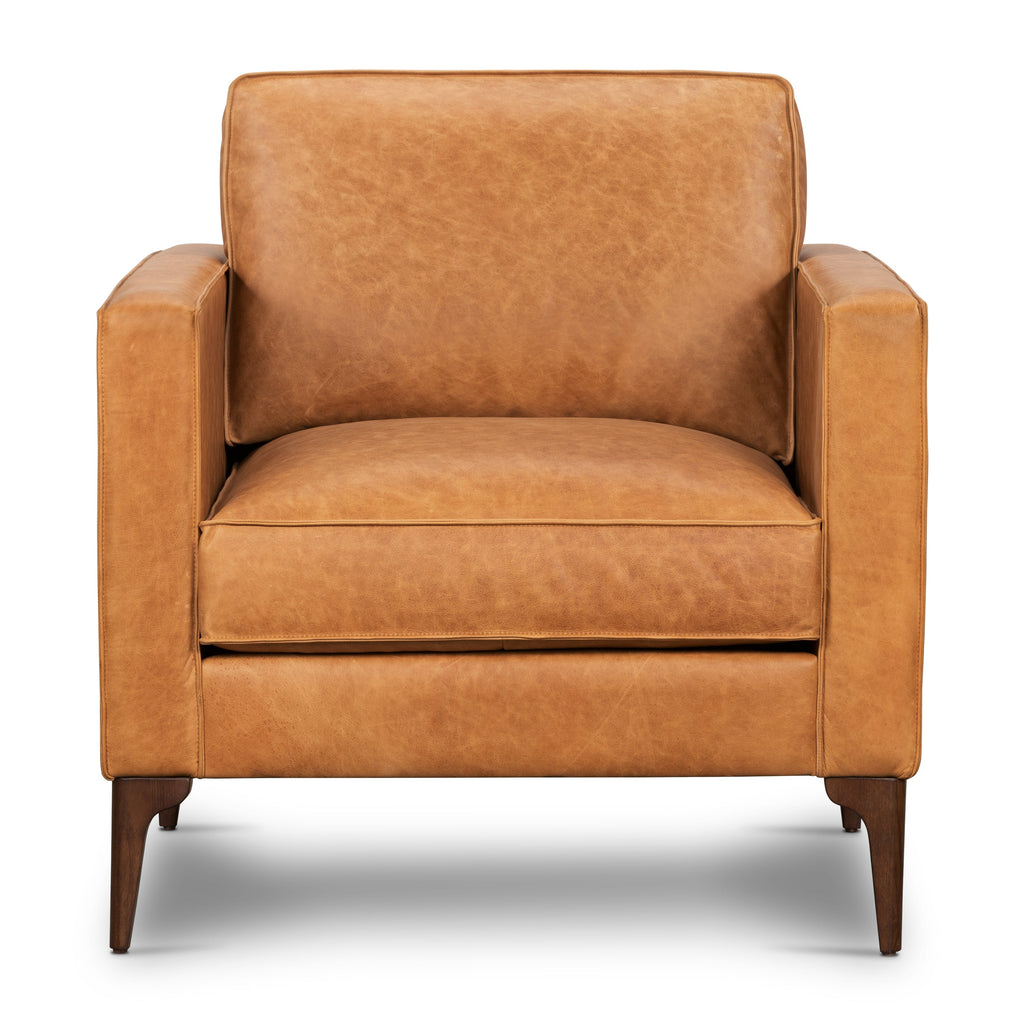 Leather Lounge Chair | Cognac Tan