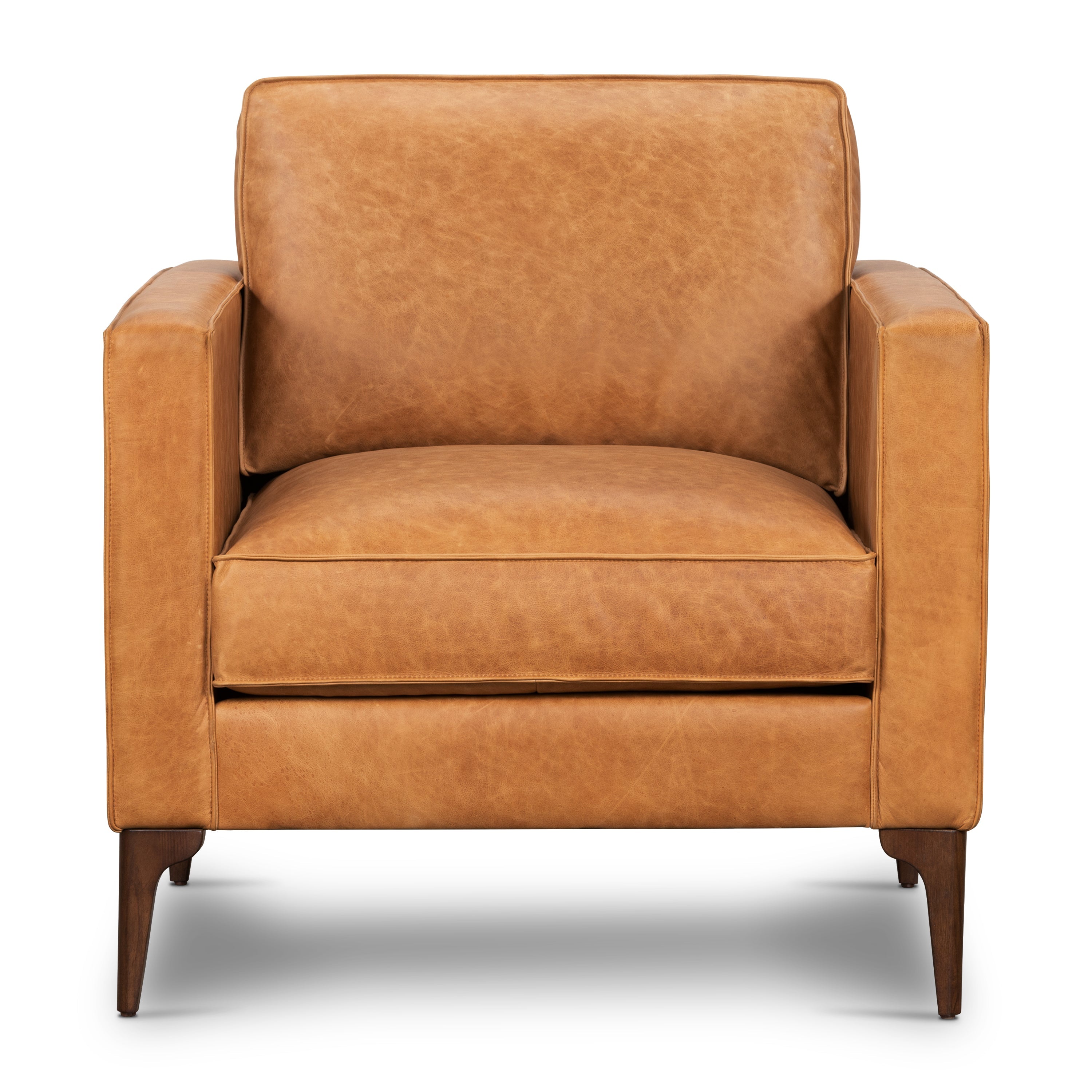 Leather Lounge Chair | Cognac Tan