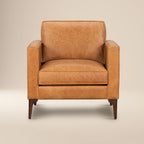 Leather Lounge Chair | Cognac Tan