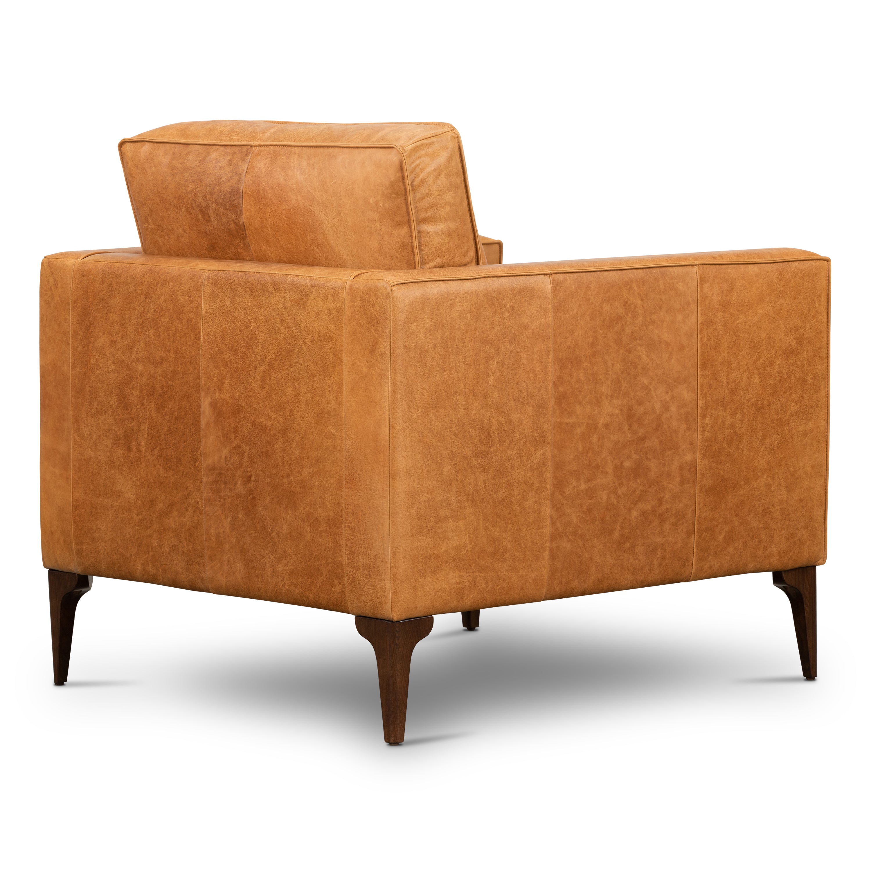Leather Lounge Chair | Cognac Tan