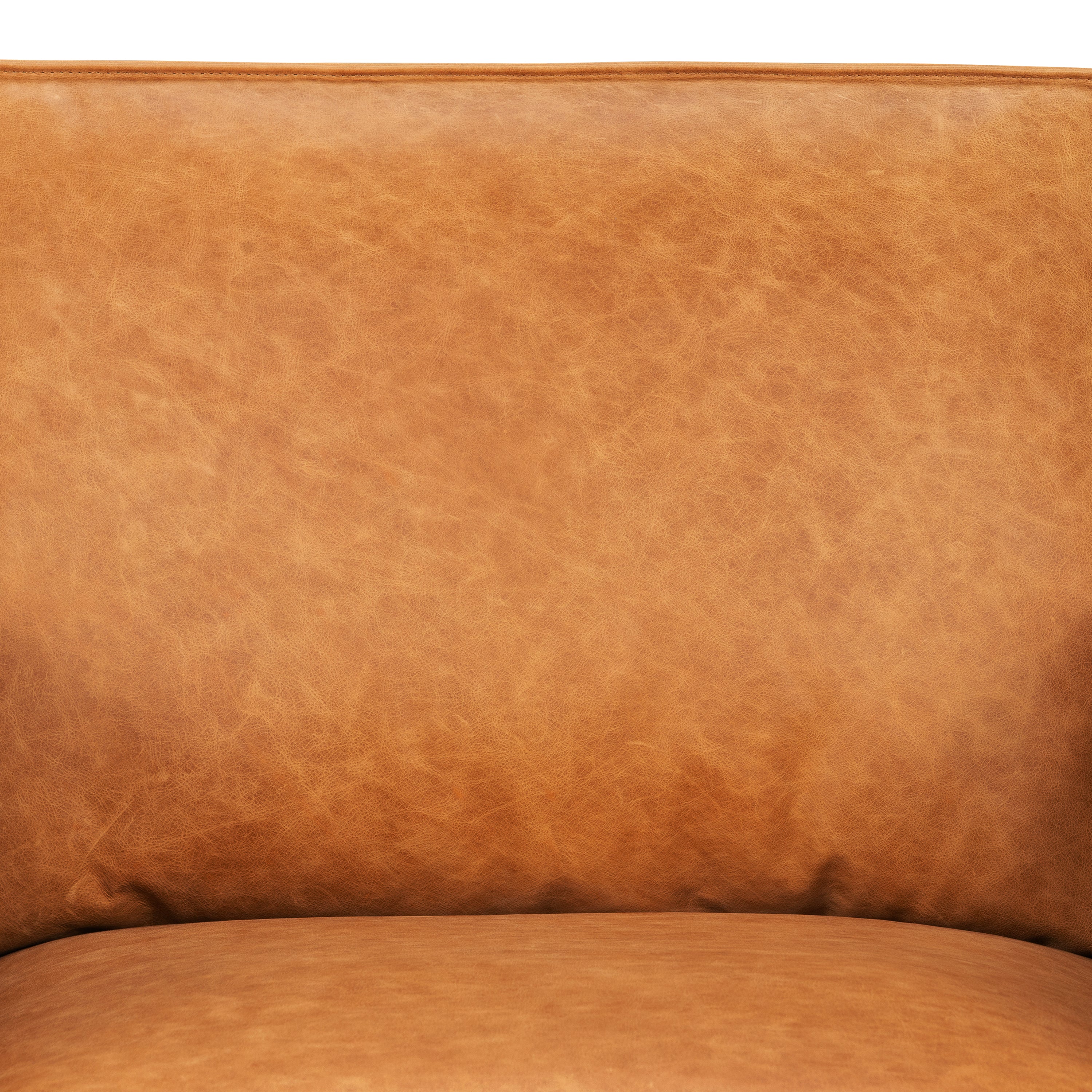 Leather Lounge Chair | Cognac Tan