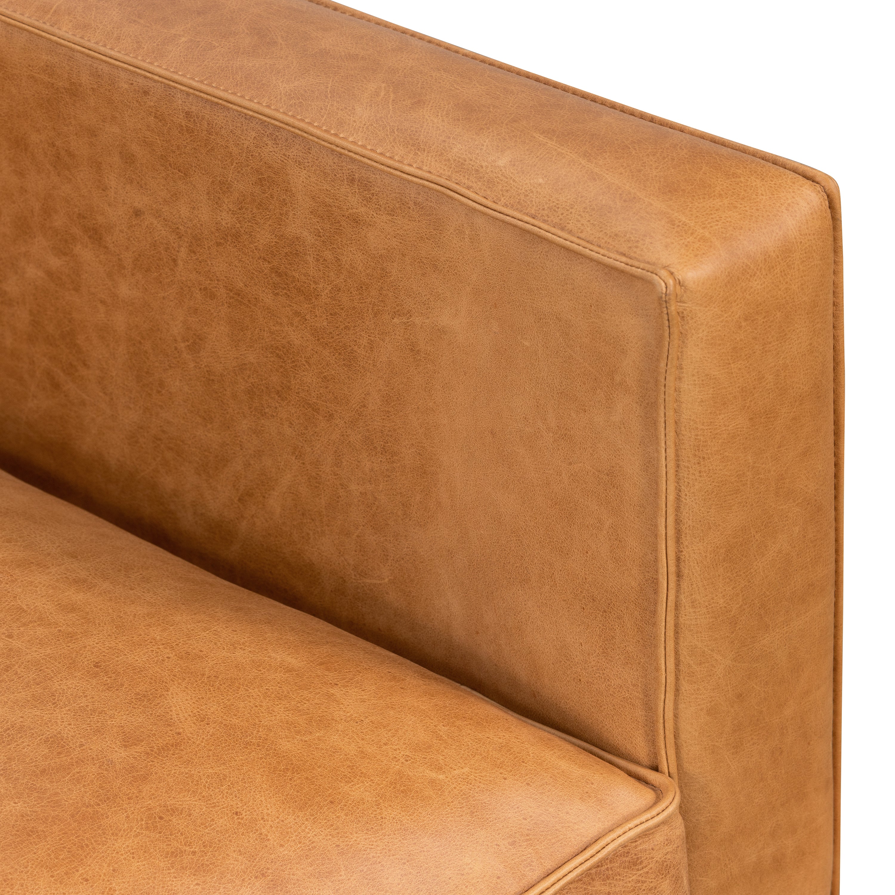 Leather Lounge Chair | Cognac Tan