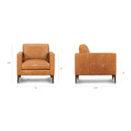 Leather Lounge Chair | Cognac Tan