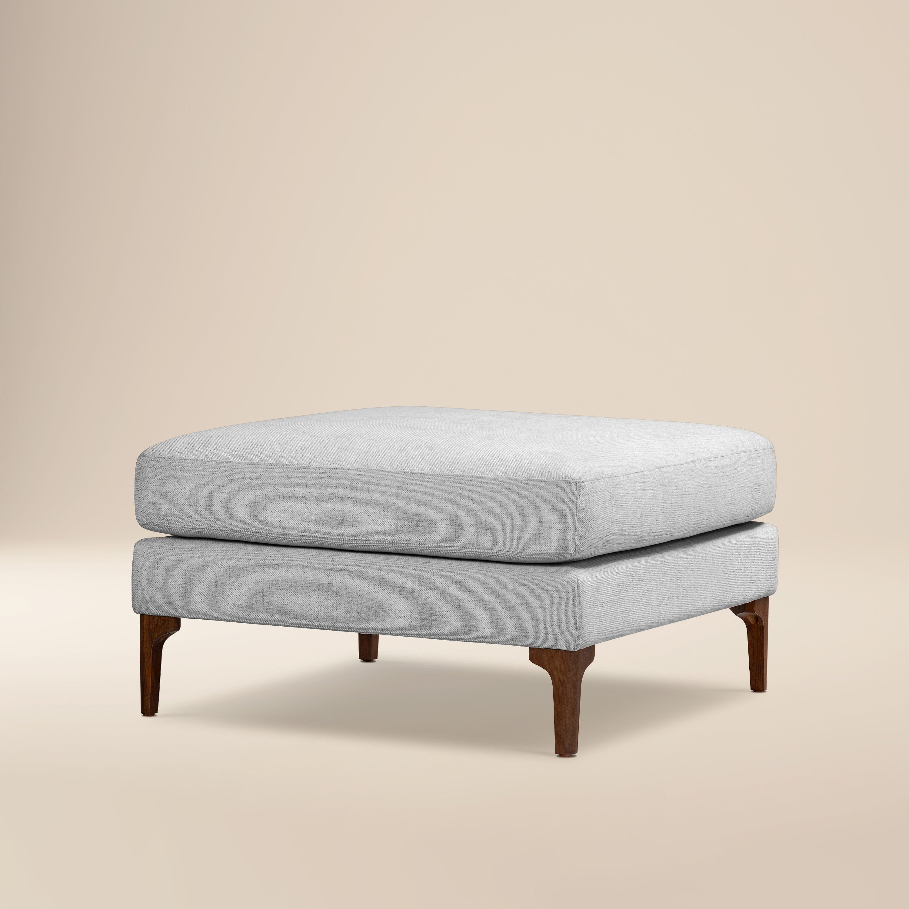 Fabric Ottoman | Seashell Grey