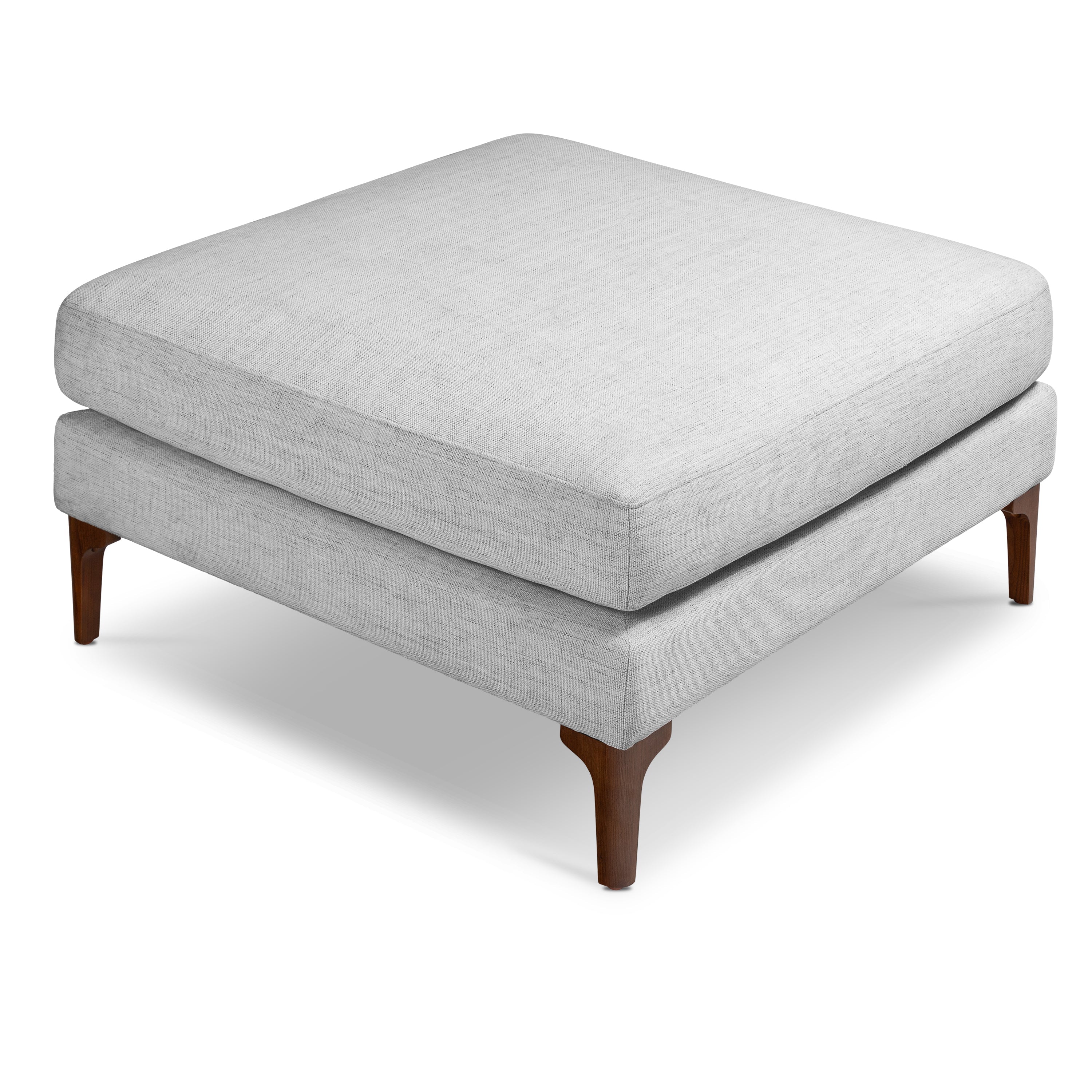 Fabric Ottoman | Seashell Grey
