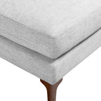 Fabric Ottoman | Seashell Grey