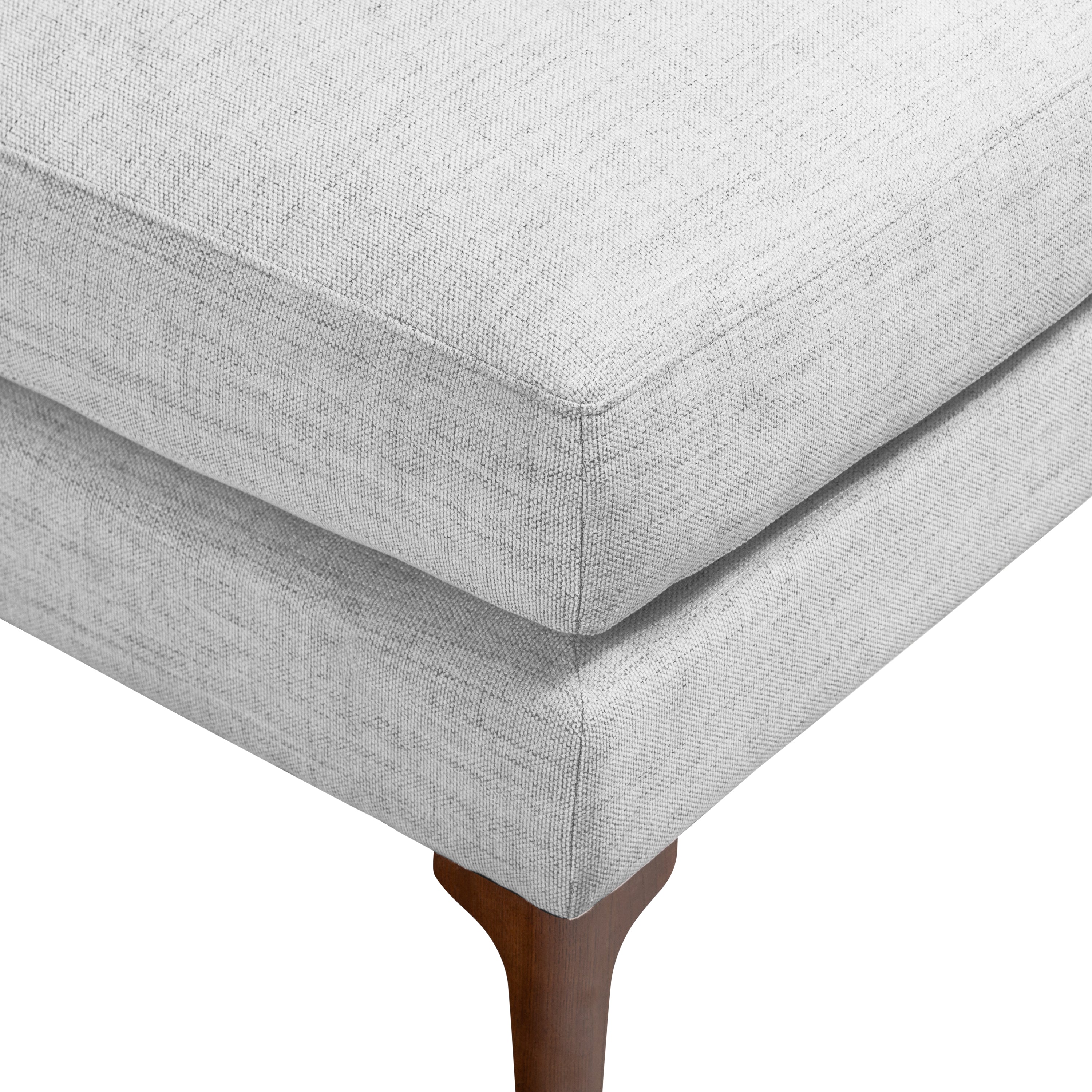 Fabric Ottoman | Seashell Grey