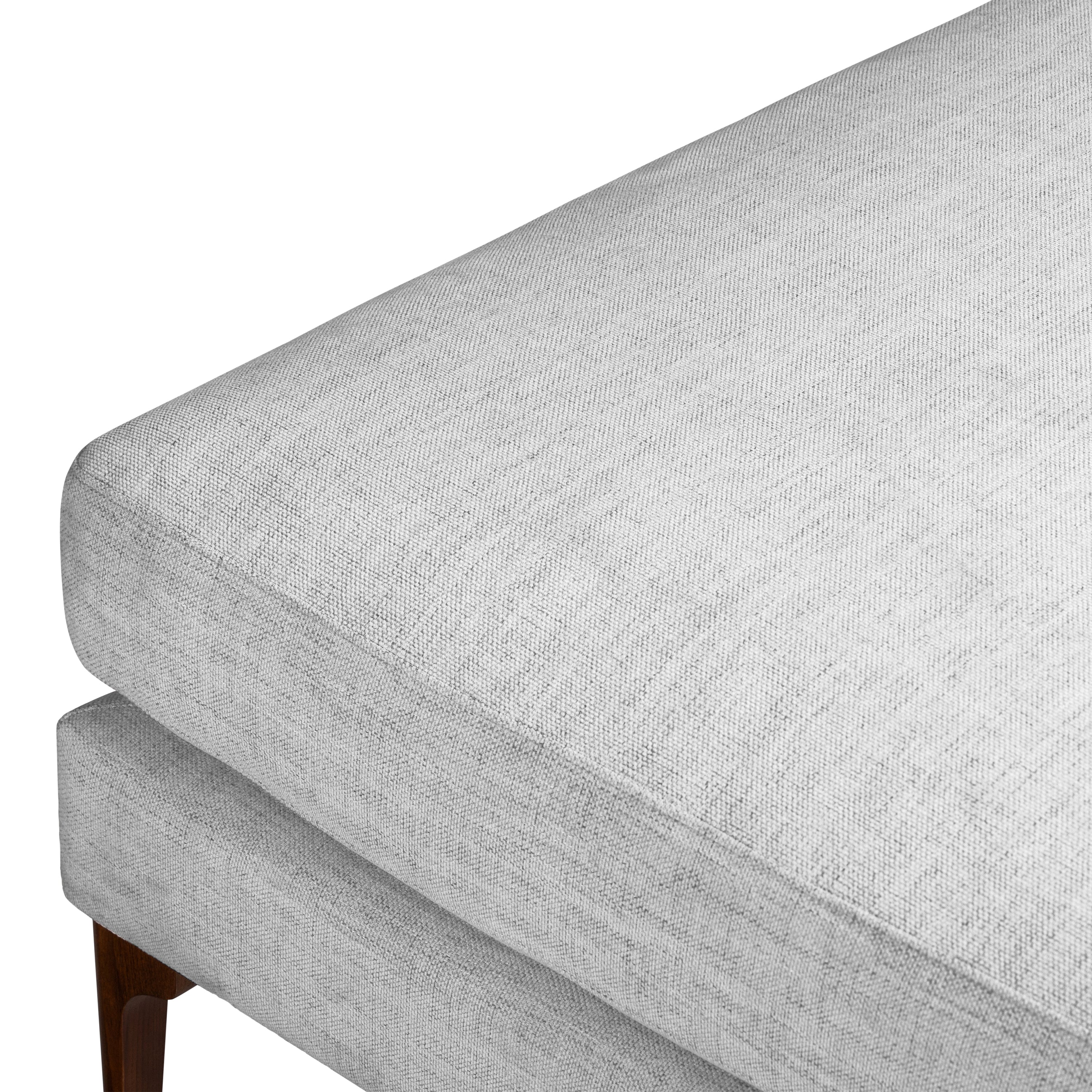 Fabric Ottoman | Seashell Grey