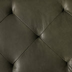 Leather Storage Ottoman | Olivine Green
