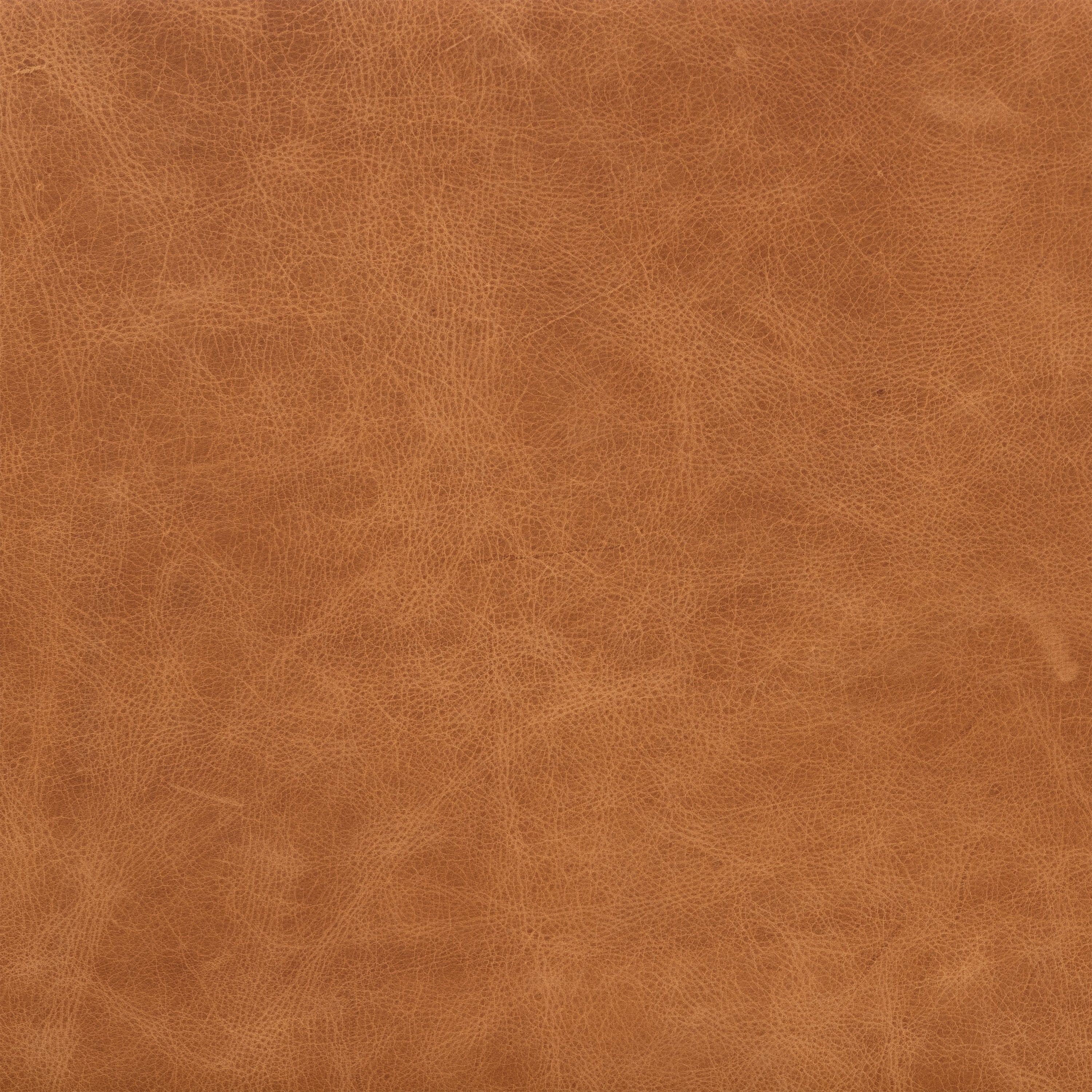 Leather Storage Ottoman | Cognac Tan