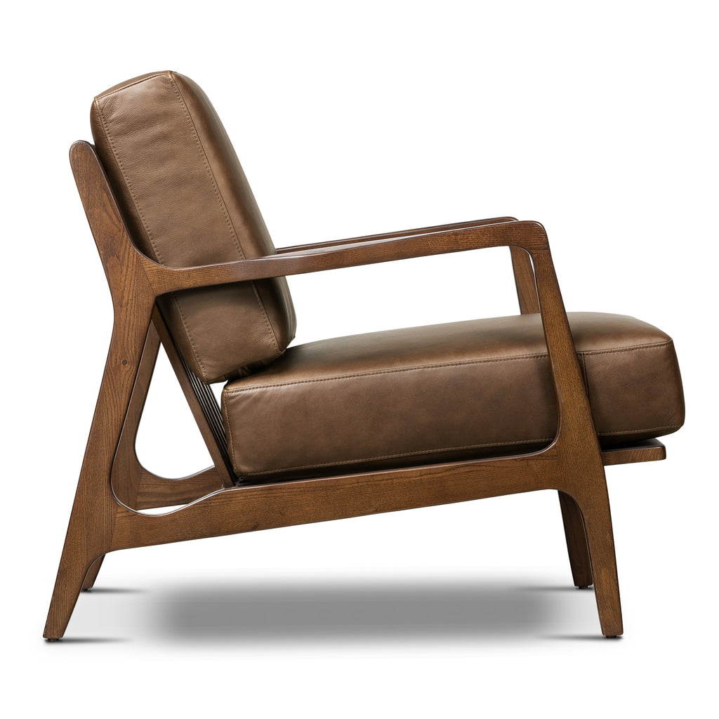 Leather Lounge Chair | Cocoa Brown