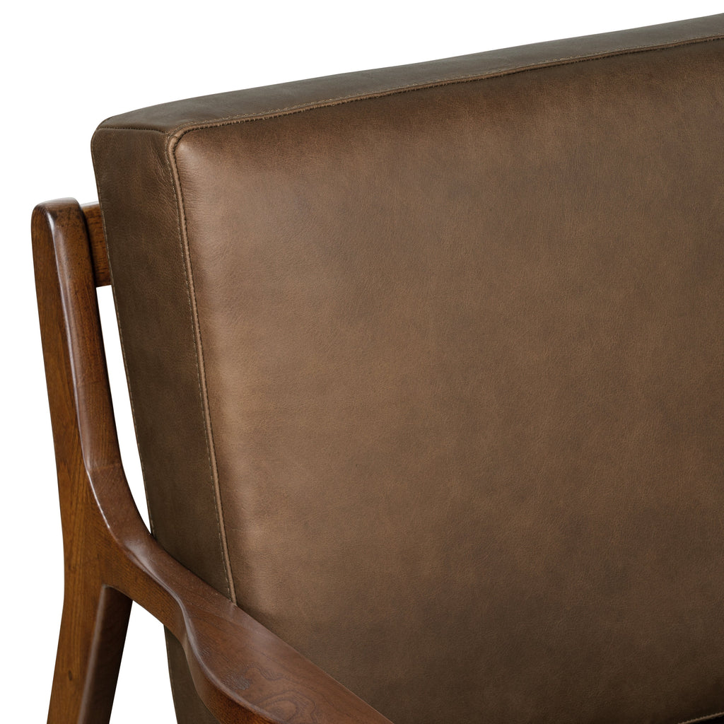 Leather Lounge Chair | Cocoa Brown