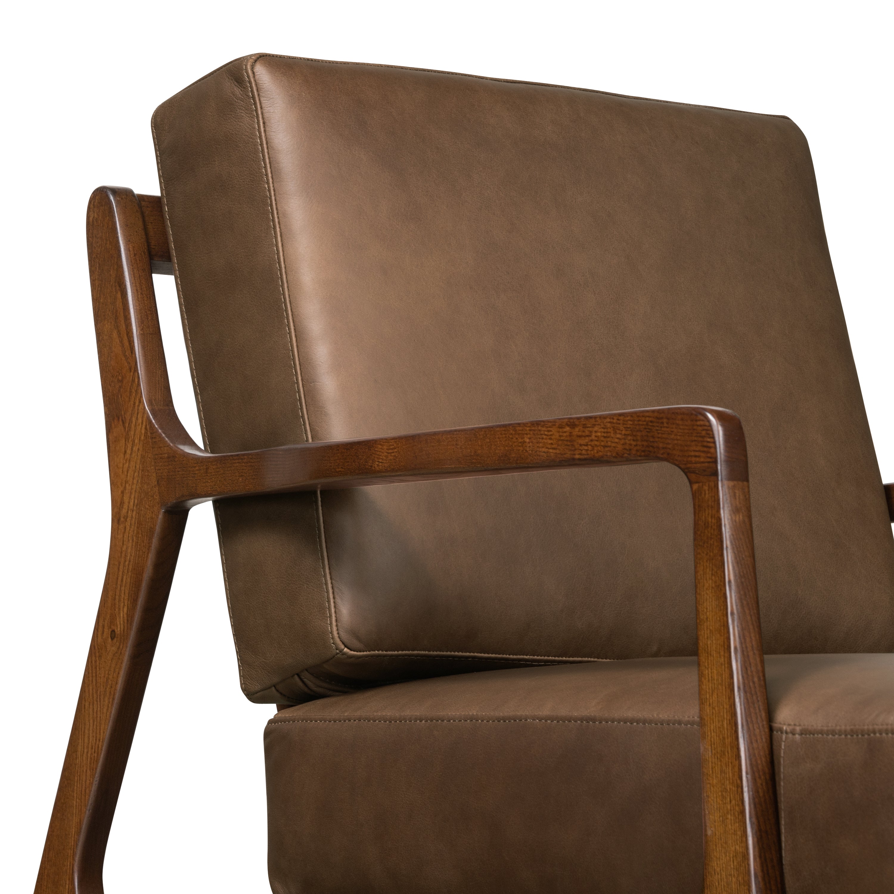 Leather Lounge Chair | Cocoa Brown